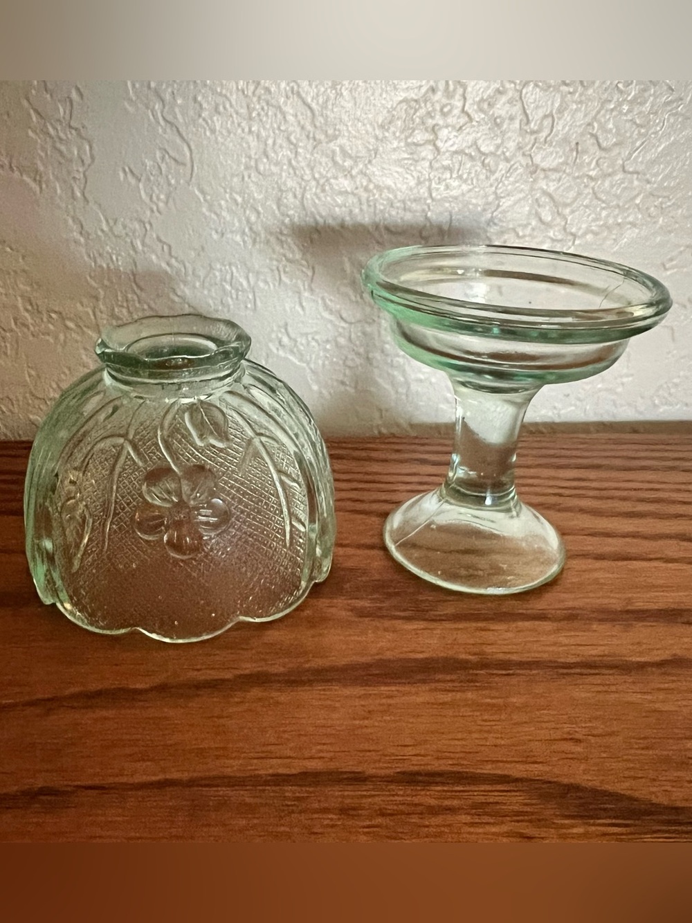 Vintage House of Lloyd Mint Green Glass Fairy Lamp - Picture 6 of 10